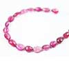 Natural High Quality Rubellite Pink Tourmaline Faceted Pear Drop Briolette Beads Quantity 5 Inchess & Sizes from 7mm to 8mm approx.